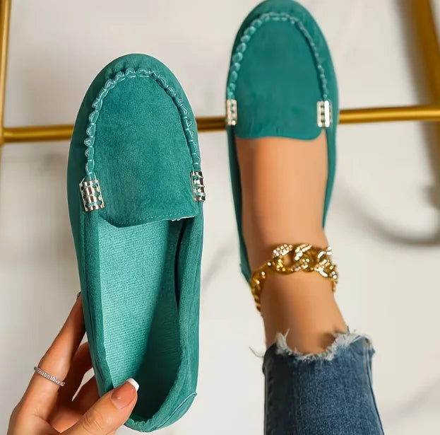 Beth - Metal Stitch Loafers