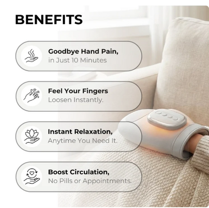 Cordless Hand Massager with Heat & Compression
