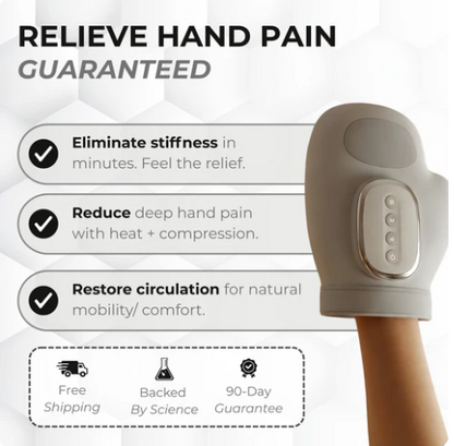 Cordless Hand Massager with Heat & Compression
