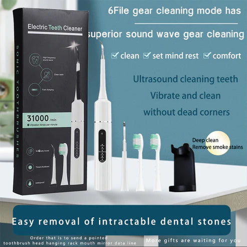 ⏳ 💥Hot Sale For 50% 0FF💥🦷✨Smile Brighter - Pro Ultrasonic Teeth Cleaner with Multi-Speed Control🦷