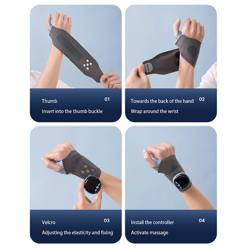 Heated Wrist Brace with Electric Massager