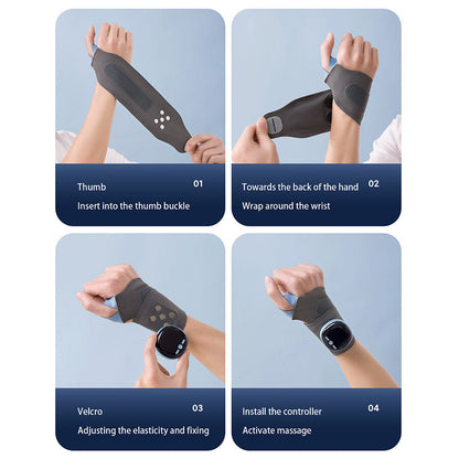 Heated Wrist Brace with Electric Massager