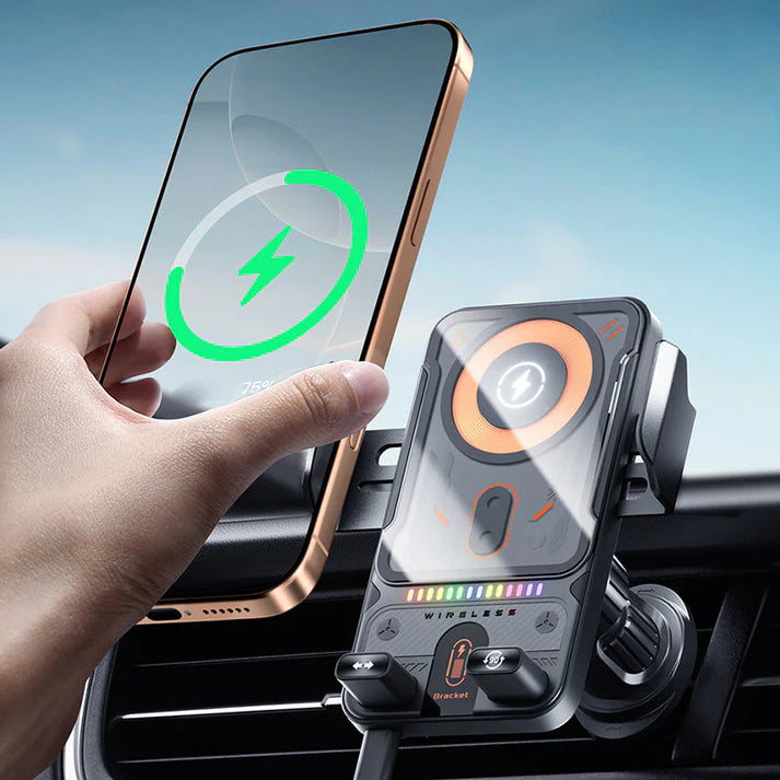 2-in-1 Smart Wireless Car Phone Mount